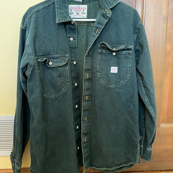 Vintage Claudio Agnelli Green Denim Jacket - Picture 2 of 4